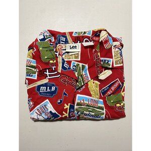 St Louis Cardinals Button Up Shirt Men Size XL Lee Sport Vintage MLB Baseball